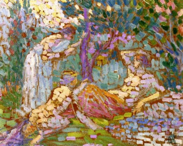 Three Women by Hippolyte Petitjean Oil Painting Reproductions