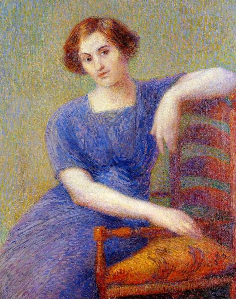 Young Woman In An Armchair by Hippolyte Petitjean