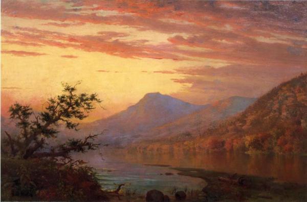 Homer Dodge Martin Sunset, Adirondack Lake