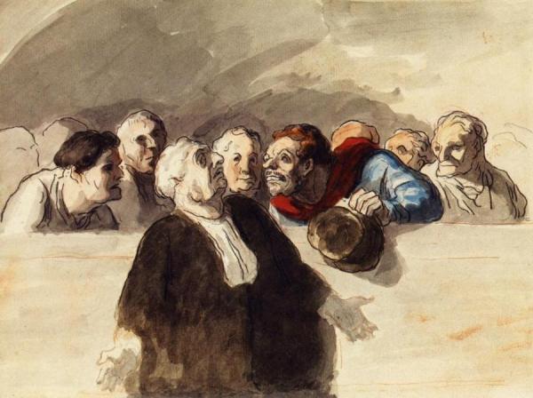 The Defense Attorney by Honore Daumier Oil Painting Reproductions