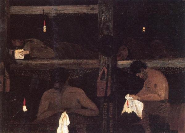 Barracks (study) by Horace Pippin