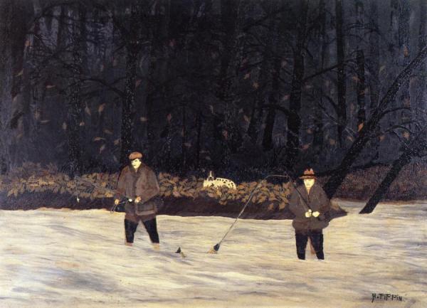 Fishing In The Brandywine: Early Fall by Horace Pippin Oil Painting Reproductions