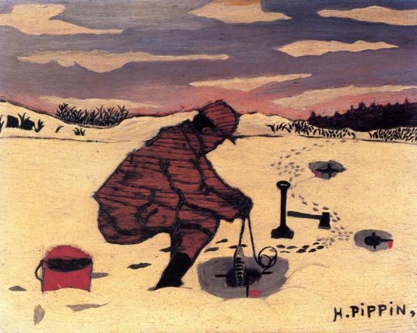 Horace Pippin Fishing Through Ice