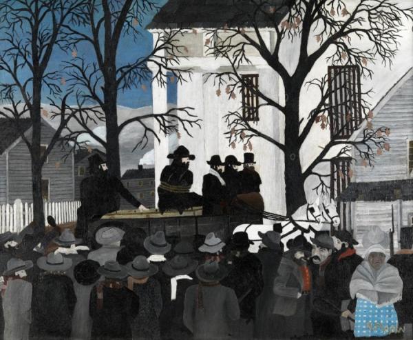John Brown Going To His Hanging,1942 by Horace Pippin