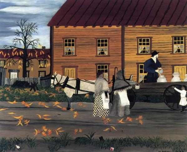 The Milkman Of Goshen by Horace Pippin Oil Painting Reproductions