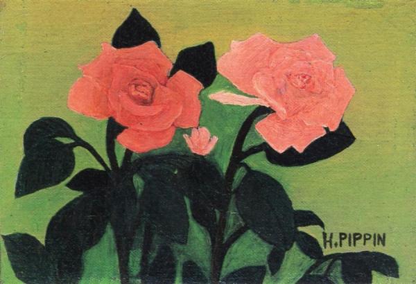 Two Pink Roses by Horace Pippin