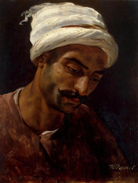 Head Of An Arab by Horace Vernet