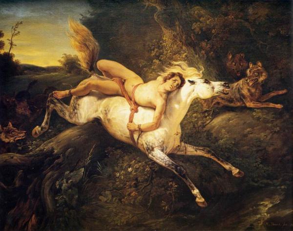 Mazeppa And The Wolves by Horace Vernet