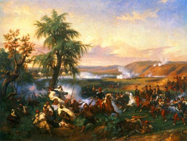 The Battle Of Habra, Algeria, In December 1835 Between Emir Abd El Kadar And The Duke Of Orleans by Horace Vernet
