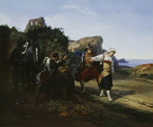 The Brigand Betrayed by Horace Vernet Oil Painting Reproductions
