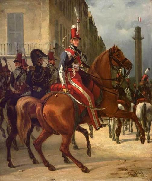 The Duke Of Chartres On Horseback by Horace Vernet