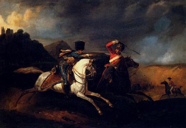 Two Soldiers On Horseback by Horace Vernet