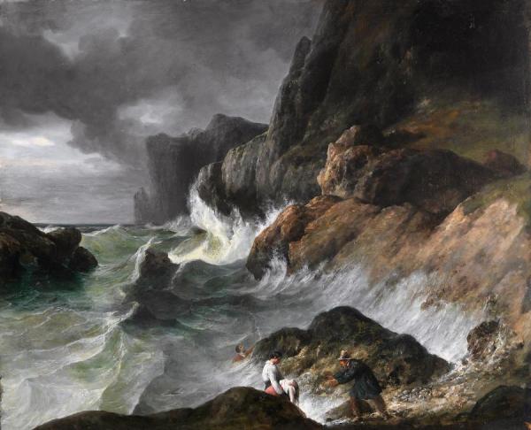 Stormy Coast Scene After A Shipwreck, 1820 by Horace Vernet