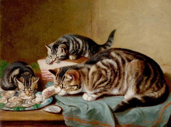 An Oyster Supper by Horatio Henry Couldery Oil Painting Reproductions