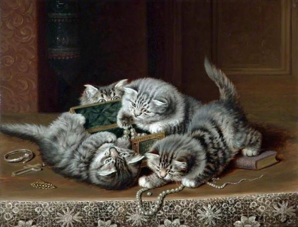 Kittens by Horatio Henry Couldery