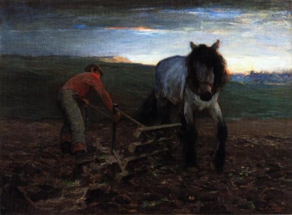 Horatio Walker Turning The Harrow - Early Morning