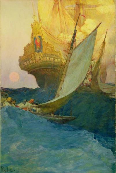 An Attack On A Galleon, 1905 by Howard Pyle