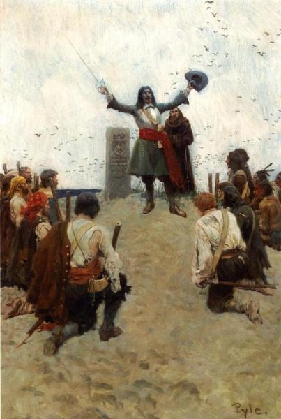 La Salle Christening The Country "louisiana" by Howard Pyle