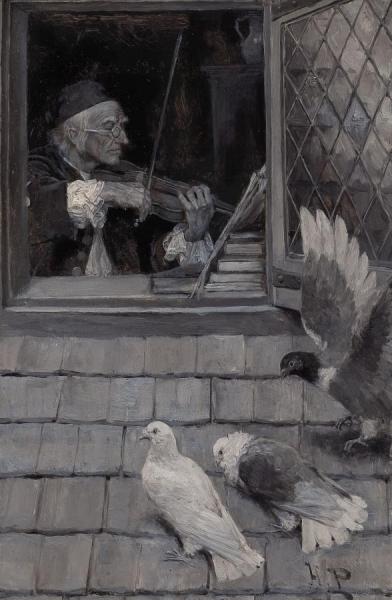 The Old Violin by Howard Pyle Oil Painting Reproductions