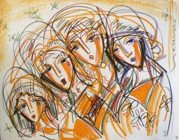 The Four Girls by Hrair Sarkis Keusseyan (hrasarkos)