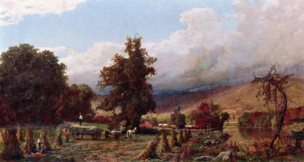 Haying by Hugh Bolton Jones Oil Painting Reproductions