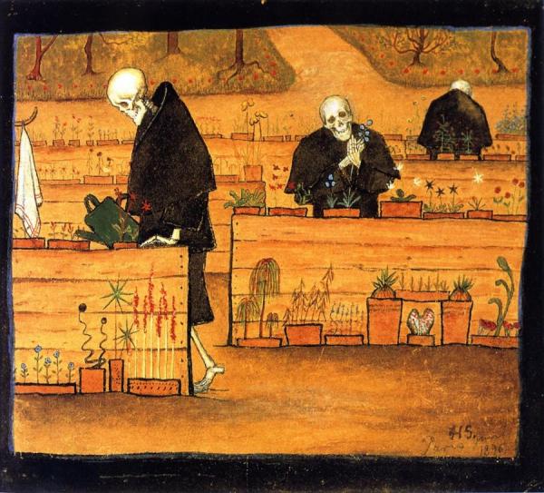 The Garden Of Death by Hugo Simberg Oil Painting Reproductions