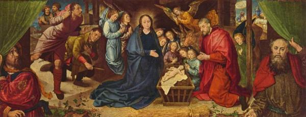 The Nativity With Shepherds by Hugo Van Der Goes
