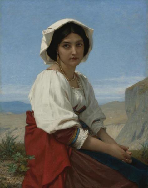 Italian Maid by Hugues Merle