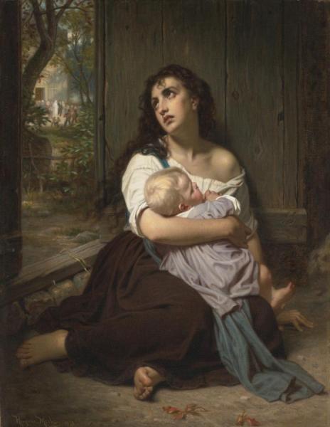 L'abandonnee by Hugues Merle Oil Painting Reproductions