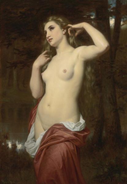 The Bather by Hugues Merle Oil Painting Reproductions