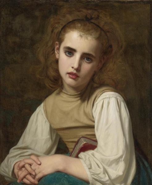 Young Beauty by Hugues Merle Oil Painting Reproductions