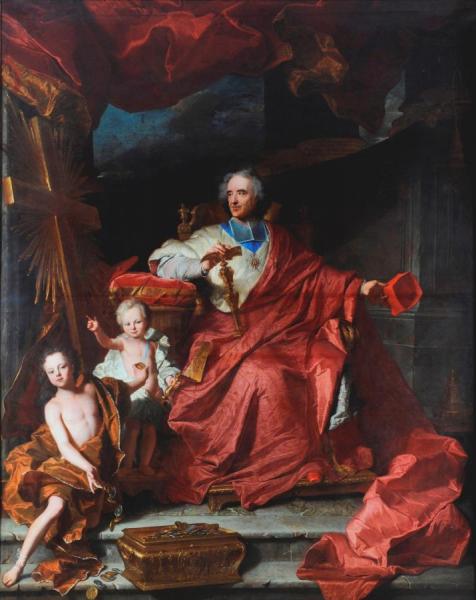 Cardinal De Bouillon Opening The Holy Door In 1700 by Hyacinthe Rigaud Oil Painting Reproductions