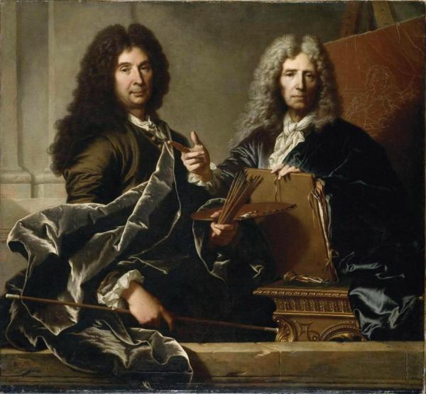 Charles Le Brun (1619-1690) And Pierre Mignard (1612-1695) by Hyacinthe Rigaud