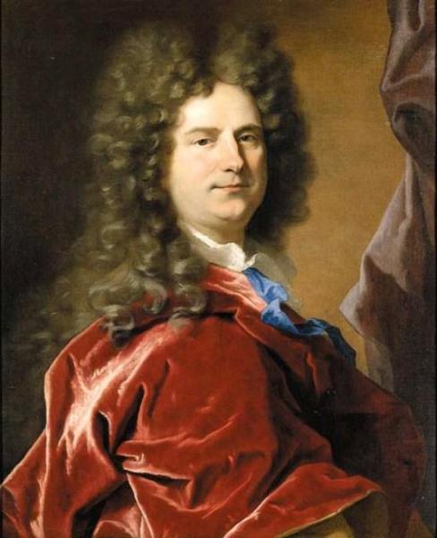 Portrait Of Gentleman, Half-length, In A Red Mantle by Hyacinthe Rigaud