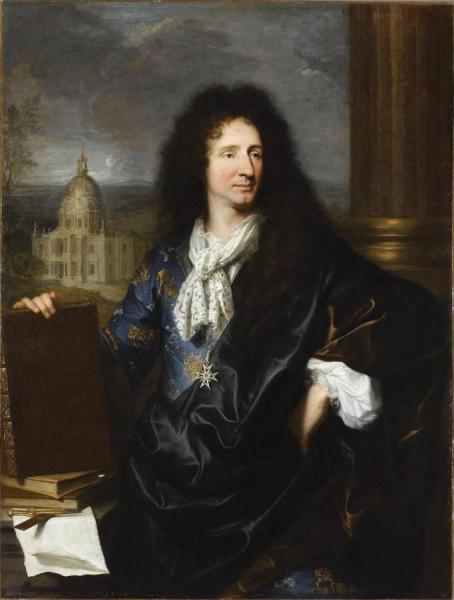 Portrait Of Jules Hardouin Mansart (1645-1708) by Hyacinthe Rigaud Oil Painting Reproductions