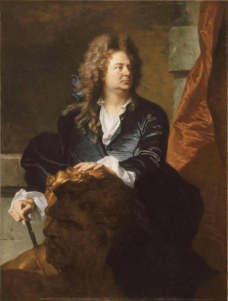 Portrait Of Martin Van Den Bogaert Aka Desjardins, Sculptor by Hyacinthe Rigaud
