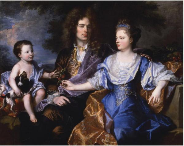 Portrait Of The Léonard Family by Hyacinthe Rigaud