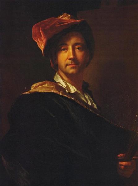Self Portrait In A Turban by Hyacinthe Rigaud