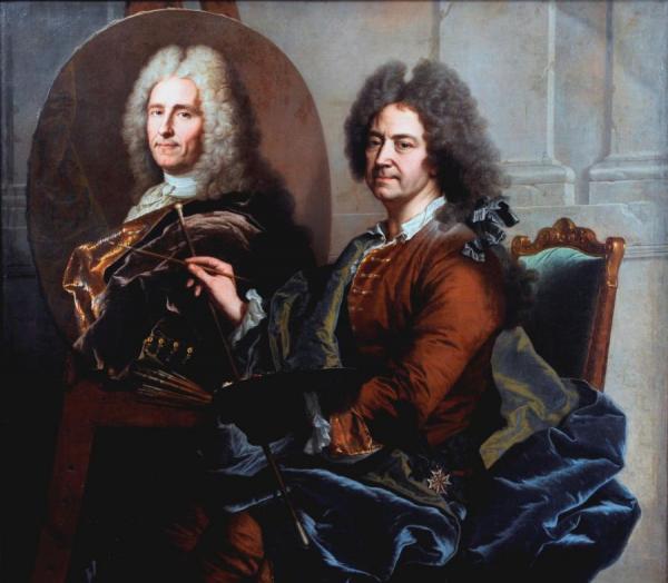 Self Portrait Painting The Portrait Of François De Castagney by Hyacinthe Rigaud