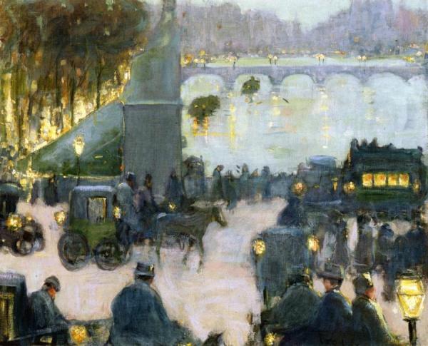 Paris At Night by Ida Sedgwich Proper Oil Painting Reproductions