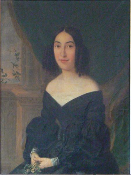 Portrait Of Madame Eugène Van Dievoet Née Hortense Poelaert by Ignace Brice
