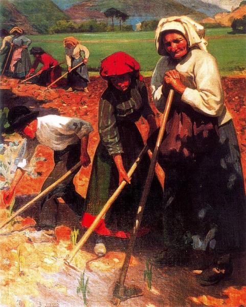 Trabajando En El Campo by Ignacio Diaz Olano Oil Painting Reproductions