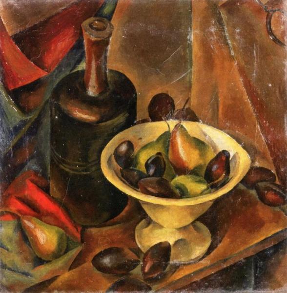 Still Life With Plums, Grapes, White Compote And Bottle by Ignaz Epper Oil Painting Reproductions