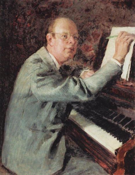 Portrait Of Composer Sergei Prokofiev by Igor Grabar