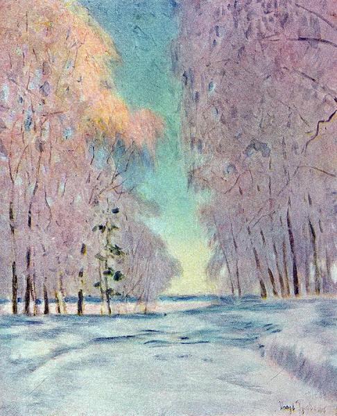 The Frost. Sunset by Igor Grabar