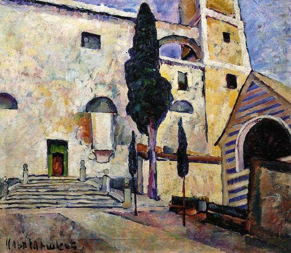 Cypress By A Cathedral Wall, Italy by Ilya Mashkov