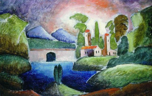 Landscape With Towers by Ilya Mashkov