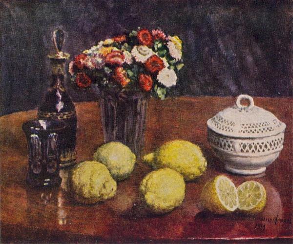 Lemons And Helichrysum by Ilya Mashkov