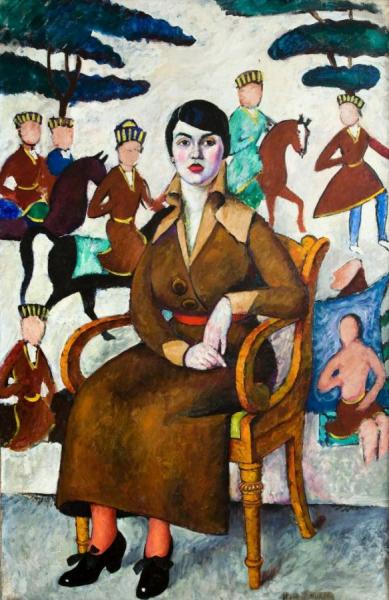 Portrait Of A Lady In A Chair by Ilya Mashkov