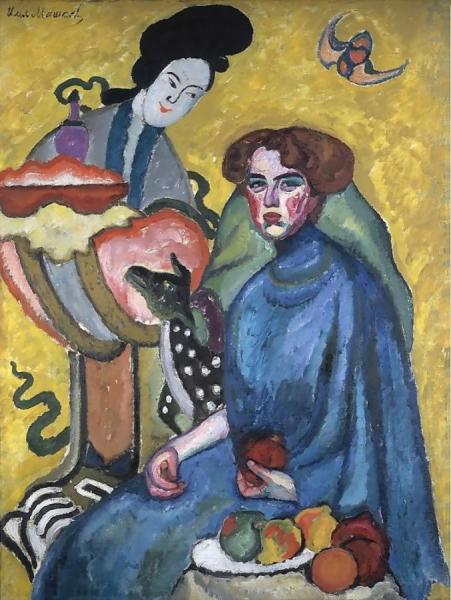 Portrait Of Eugenia Kirkaldi by Ilya Mashkov